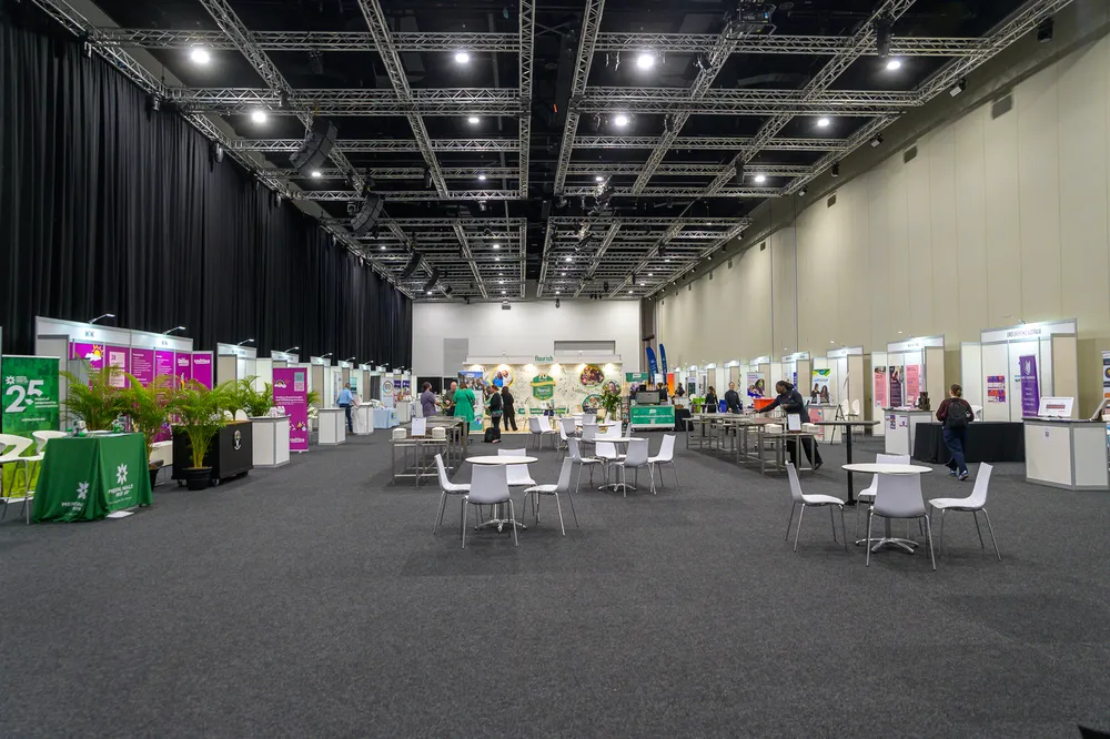 Conference hall showing scale and energy of the event